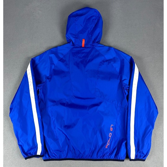 Polo Ralph Lauren Jacket Mens Large Blue Performance Windbreaker 67 Pony New - Picture 2 of 7